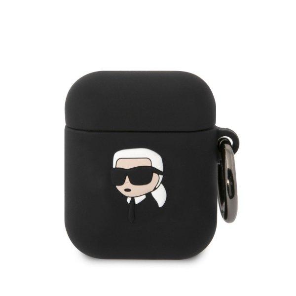 Karl Lagerfeld 3D Logo NFT Karl Head Apple AirPods 1/2 szilikon tok fekete
(KLA2RUNIKK)