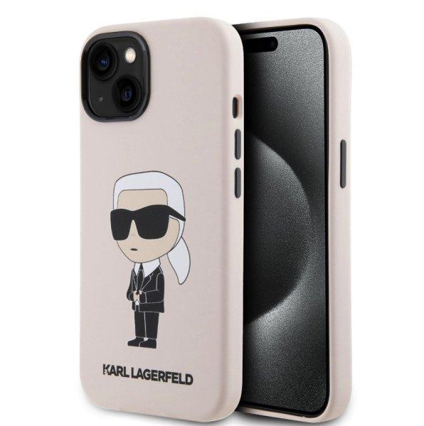 Karl Lagerfeld Liquid Silicone Ikonik NFT Apple iPhone 15 (6.1) hátlapvédő
tok pink (KLHCP15SSNIKBCP)