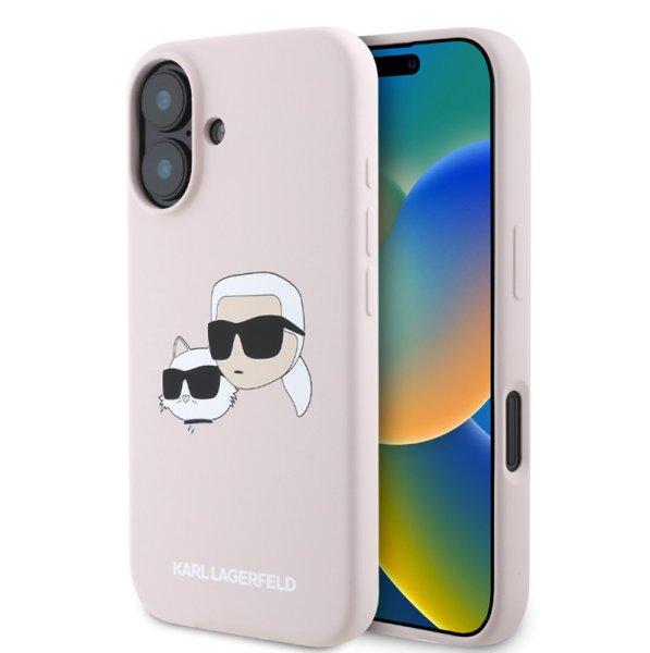 Karl Lagerfeld Liquid Silicone K&CH Heads Apple iPhone 16 (6.1) MagSafe
hátlapvédő tok pink (KLHMP16SSKCHPPLP)