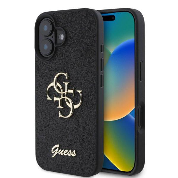 Guess PU Fixed Glitter Apple iPhone 16 Plus (6.7) hátlapvédő tok fekete
(GUHCP16MHG4SGK)