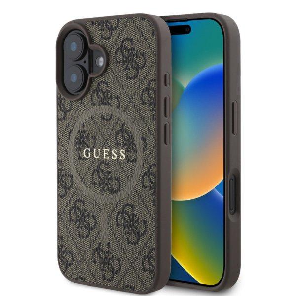 Guess PU Leather MagSafe Apple iPhone 16 Pro Max (6.9) hátlapvédő tok barna
(GUHMP16XG4GFRW)