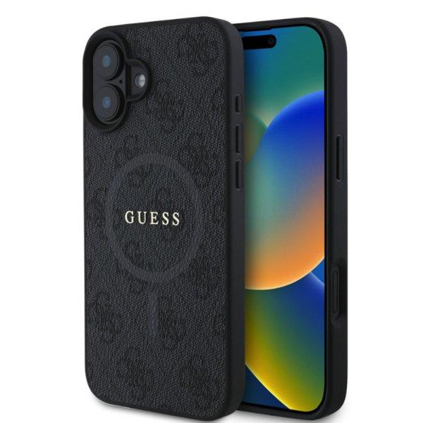 Guess PU Leather MagSafe Glitter Apple iPhone 16 (6.1) hátlapvédő tok fekete
(GUHMP16SG4GFRK)