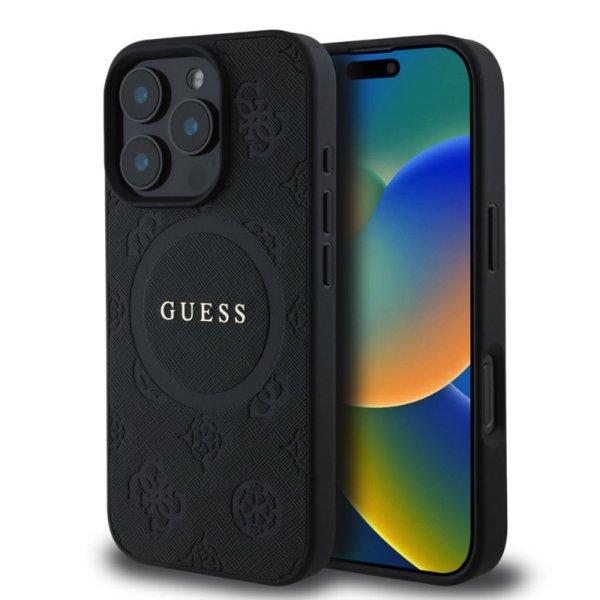 Guess Saffiano Peony Stamp Apple iPhone 16 Pro (6.3) hátlapvédő tok fekete
(GUHMP16LPSAPSMEK)