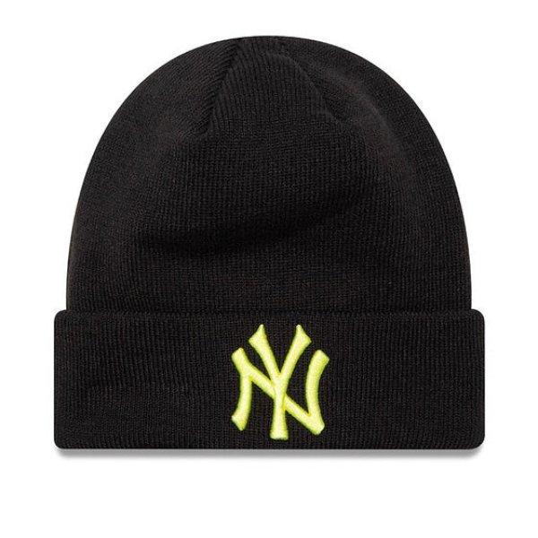 Téli Sapka New Era Knit Medium MLB League Essential Beanie Black