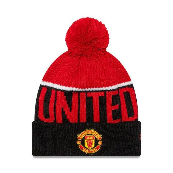 Téli Sapka New Era Knit Medium Sport Beanie Manchester United Black