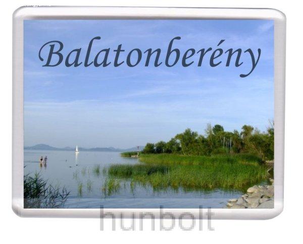 Balatonberény A Balaton vitorlással hűtőmágnes (műanyag keretes) 