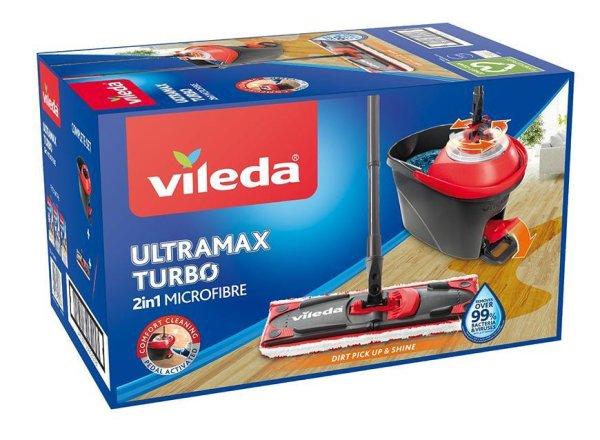 Takarító szett Vileda Ultramax TURBO Microfibre, 2 és 1-ben felmosó +
vödör