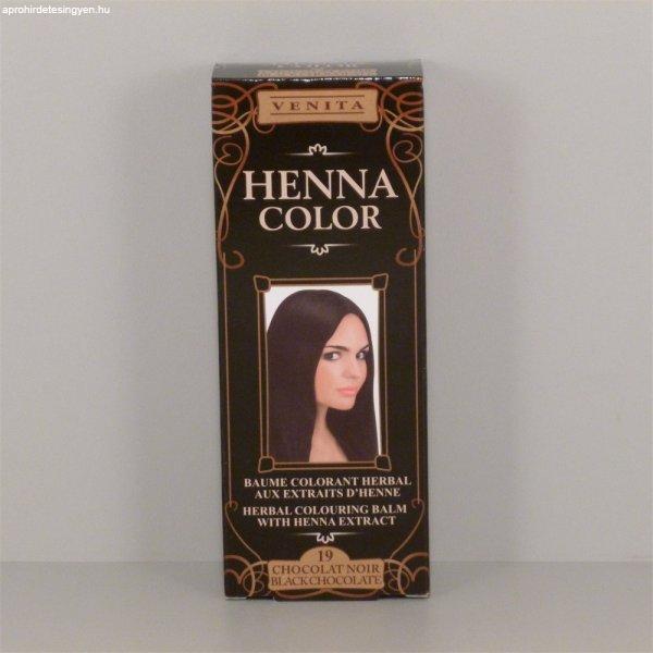 Henna Color szinező hajbalzsam nr 19 fekete csokoládé 75 ml