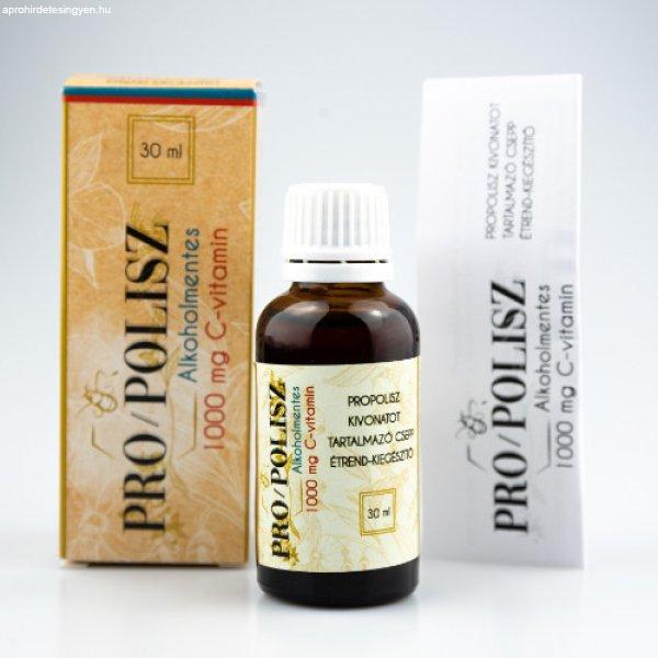 Pro/polisz propoliszos kivonatot tartalmazó alkoholmentes csepp 1000mg
c-vitaminnal 30 ml