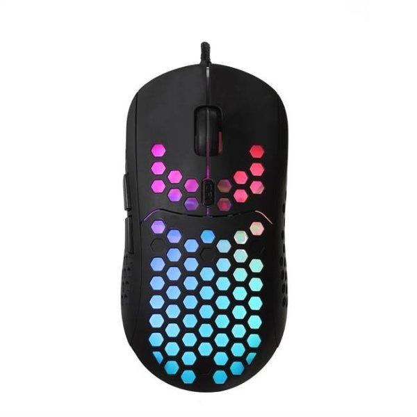 Az optikai vezeték nélküli egér 6400 dpi USB RGB AM-99 ultra könnyű