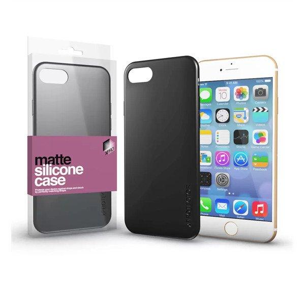 Xprotector Matte, ultra vékony matt szilikon hátlap tok, Apple iPhone SE
(2020)/7/8, fekete