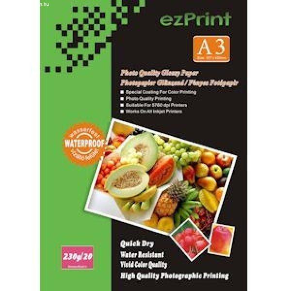 Fotópapír, ezPrint A3, fényes, 230g, 20ív/csomag (tintasugaras)