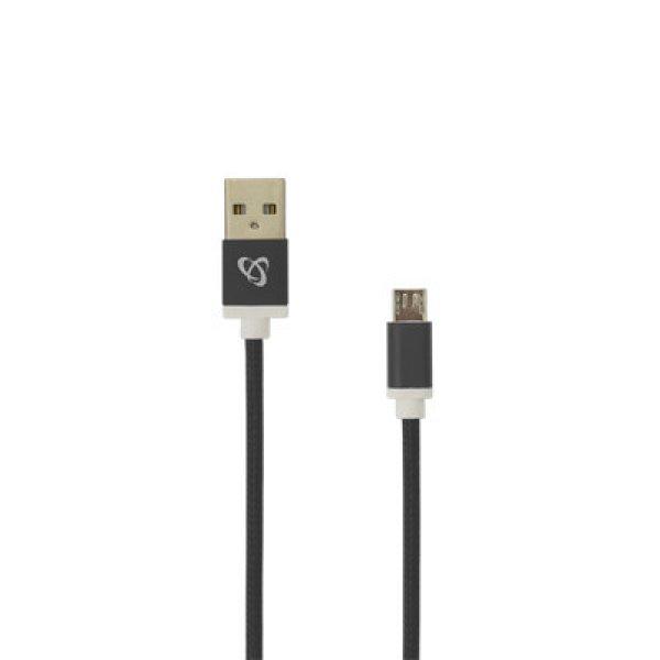 SBOX Kábel, CABLE USB A Male -> MICRO USB Male 1.5 m Black