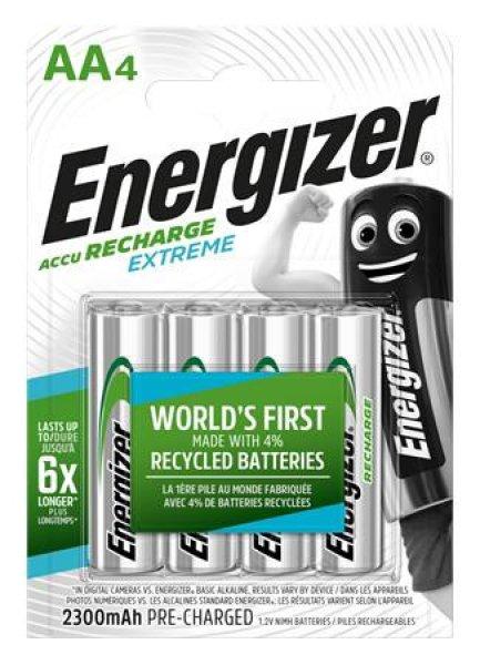 Tölthető elem, AA ceruza, 4x2300 mAh, előtöltött, ENERGIZER
"Extreme"