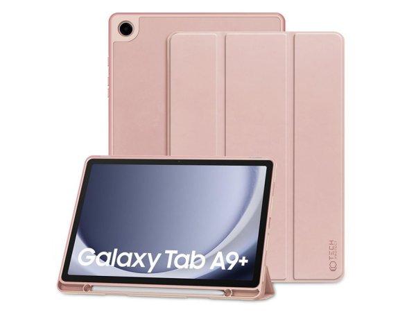 Samsung X210/X215/X216 Galaxy Tab A9+ 11.0 tablet tok (Smart Case) on/off
funkcióval, Pencil tartóval - Tech-Protect - rózsaszín (ECO csomagolás)