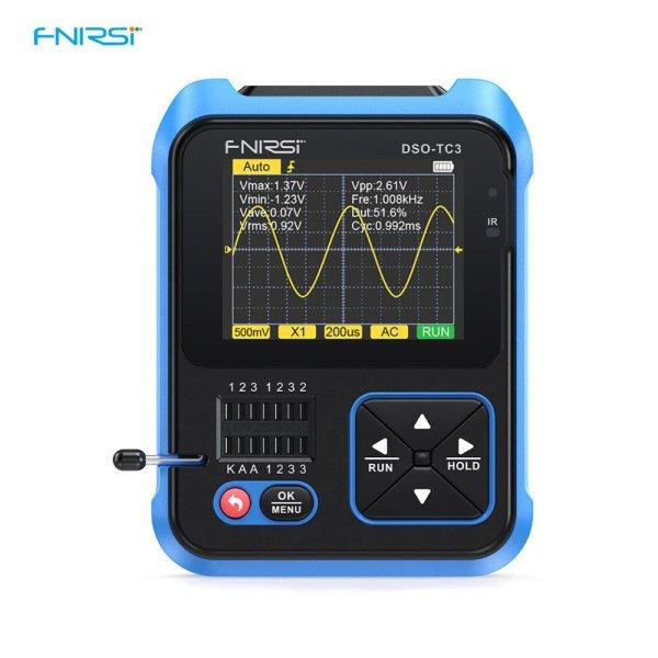 FNIRSI DSO-TC3 - mini oszcilloszkóp, jelgenerátor és tranzisztor teszter
egyben, extra tartozék P6100 szonda