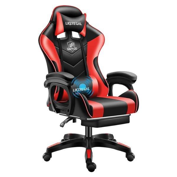 Likeregal 920 gamer szék lábtartóval piros - holm1009M