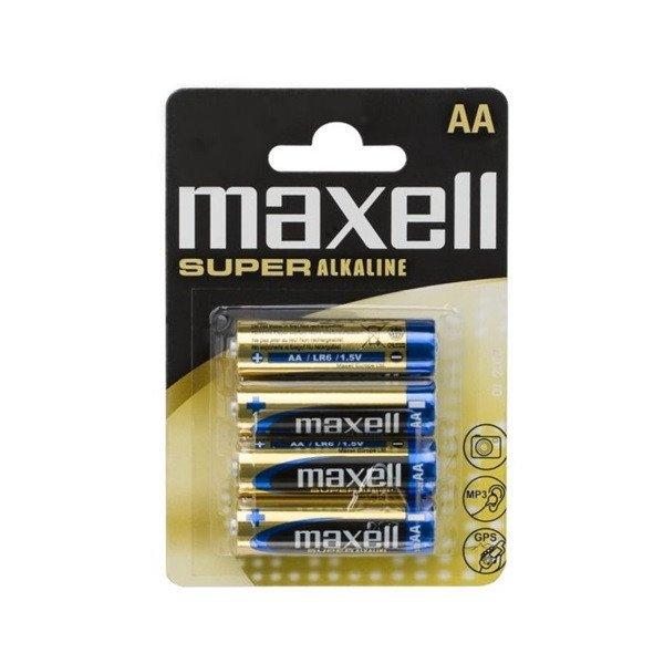 Maxell Elem - Szuper Alkáli elem, 4db AA (LR6), 1,5V (no mercury)