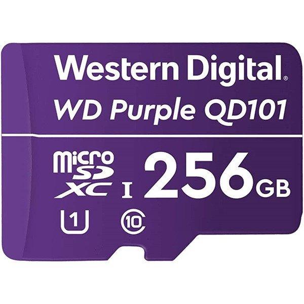 Western Digital MicroSD kártya - 256GB (microSDHC™, SDA 6.0, 24/7
működtetés, Purple)