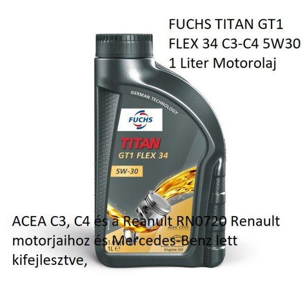 FUCHS TITAN GT1 FLEX 34 C3-C4 5W30 1 Liter Motorolaj 