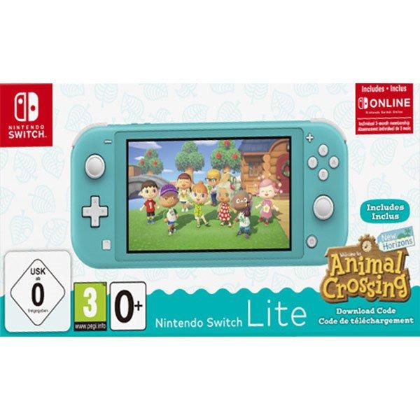 Nintendo Switch Lite, turquoise + Animal Crossing: New Horizons +  Nintendo
Switch Online 12 havi