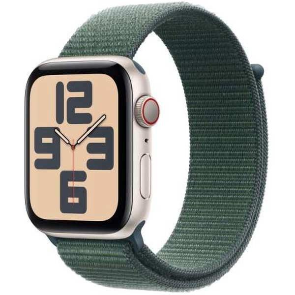 Apple Watch SE 2024 GPS + Cellular 40mm Starlight Aluminium Case with Lake Green
Sport Loop