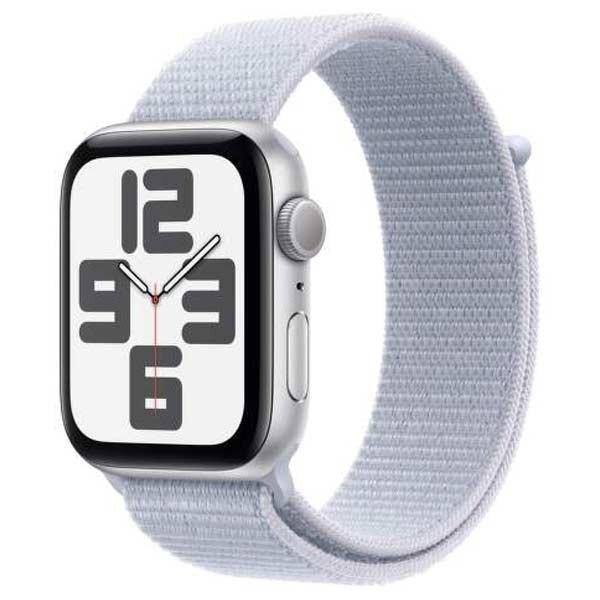 Apple Watch SE 2024 GPS 44mm Silver Aluminium Case with Blue Cloud Sport Loop