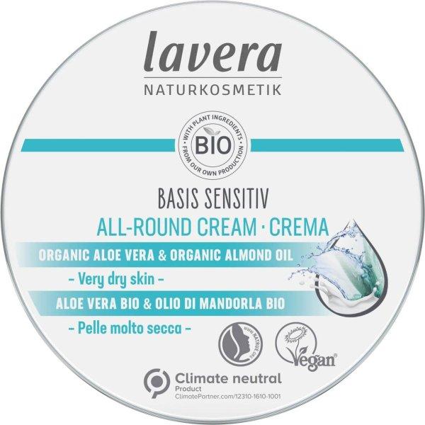 Lavera Intenzív testápoló krém száraz bőrre Basis
Sensitiv (All-Round Cream) 150 ml