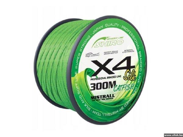 Mistrall Shiro Silk Braided Line X4 Fonott harcsázó zsinór - Green Catfish
Zöld 300M 0,50mm 51,4Kg