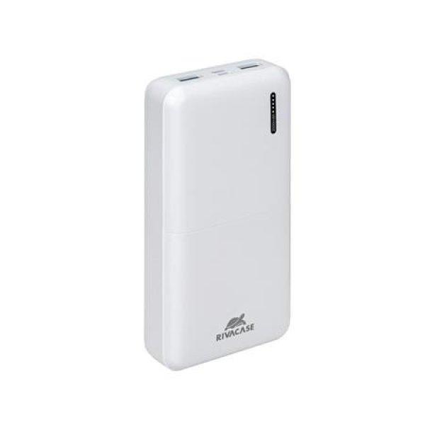 Hordozható akkumulátor, USB-A/USB-C, 20000mAh, 20W, QC/PD, RIVACASE
"VA2572", fehér