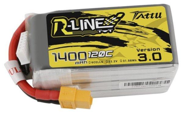 Tattu R-Line 3.0 1400mAh 22.2V 120C 6S1P XT60 Akkumulátor