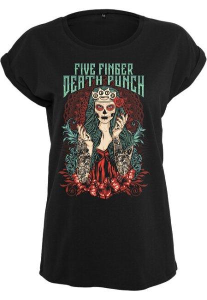 Mr. Tee Ladies Five Finger Deathpunch Lady Muerta  Tee black