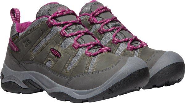 KEEN Női bőr tornacipő Circadia Wp 1026770 steel
grey/boysenberry 40