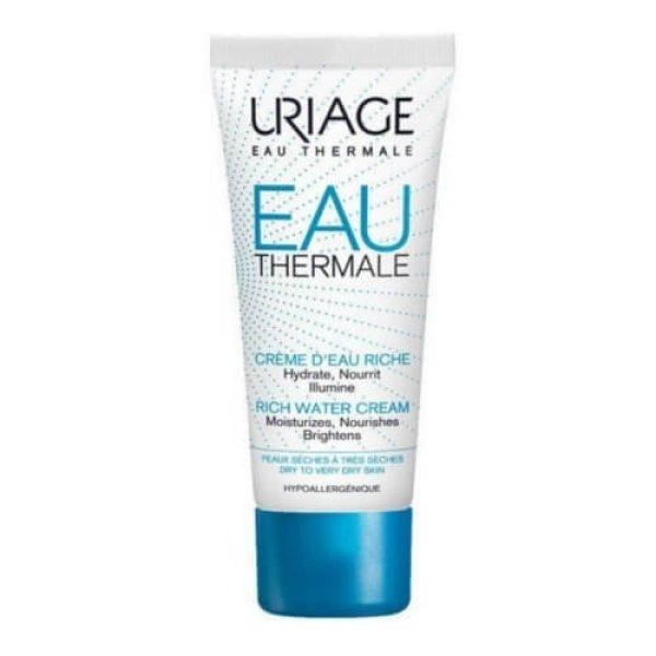 Uriage Tápláló és hidratáló krém száraz
és nagyon száraz bőrre Eau Thermale (Rich Water Cream) 40 ml