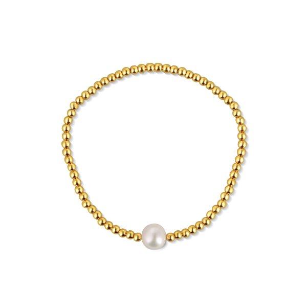 JwL Luxury Pearls Aranyozott gyöngy karkötő valódi
édesvízi gyönggyel JL0714