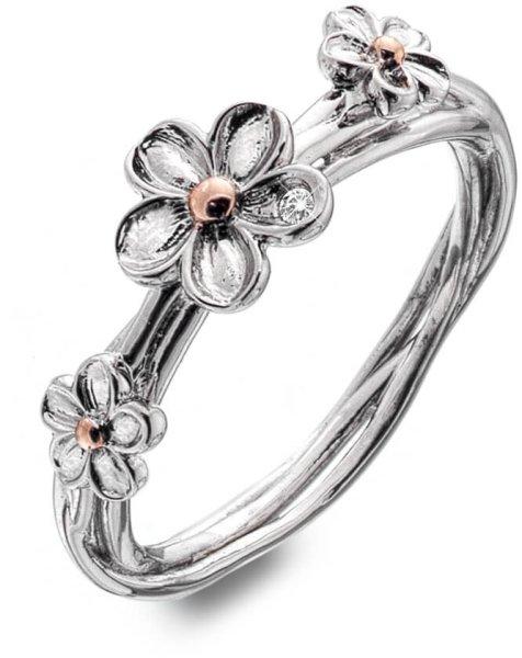 Hot Diamonds Ezüst virág gyűrű Forget me not DR214 59 mm