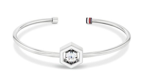 Tommy Hilfiger Merev acél karkötő kristályokkal Geometric
2780856