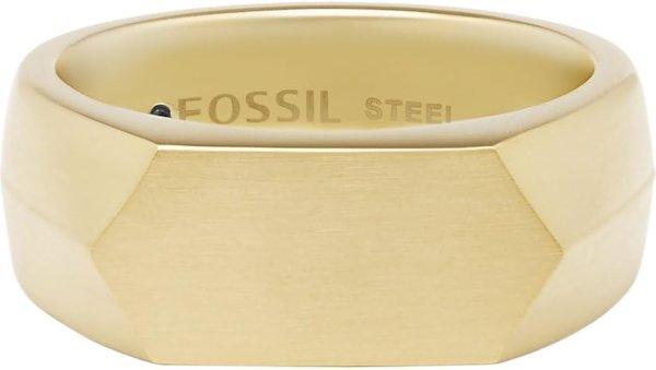 Fossil Masszív férfi aranyozott gyűrű JF04559710 62 mm