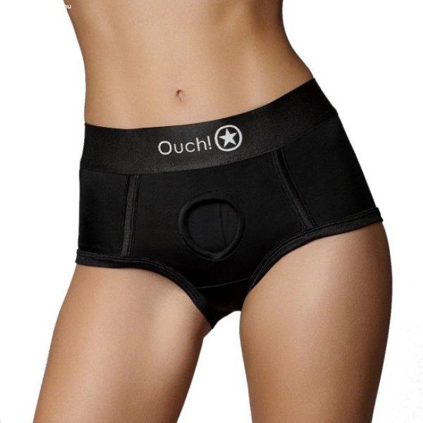 Vibrating Strap-on Brief Black, M–L