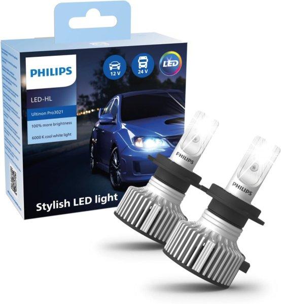 Philips Ultinon Pro3021 LED-es fényszórók (H7), 6000K hideg fehér(2 db)