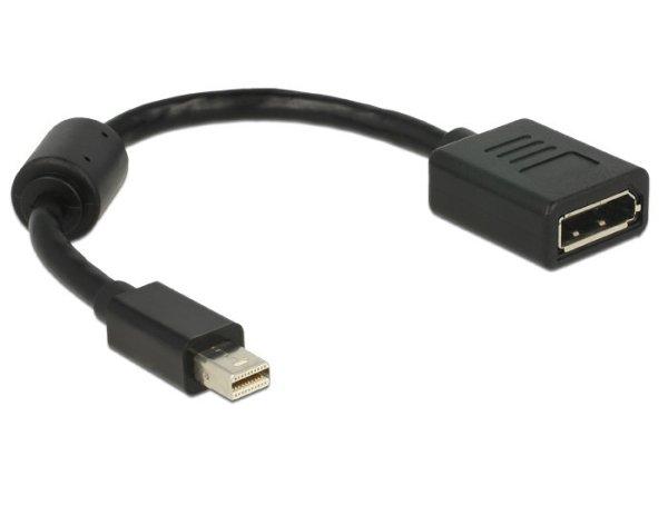 DeLock Adapter mini Displayport 1.2 male > Displayport female 4K Black