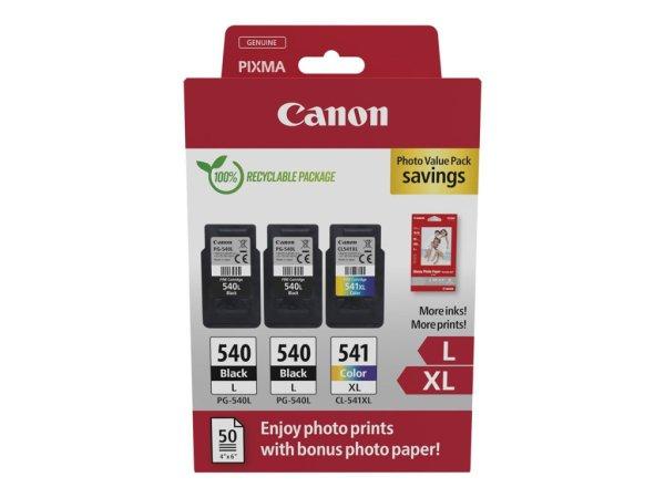 Canon PG-540Lx2 (2x11 ml) + CL-541XL (1x15 ml) + 50 lap GP501 10x15 fényes
fotópapír Multipack