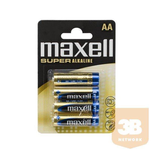 Maxell Elem - Szuper Alkáli elem, 4db AA (LR6), 1,5V (no mercury)