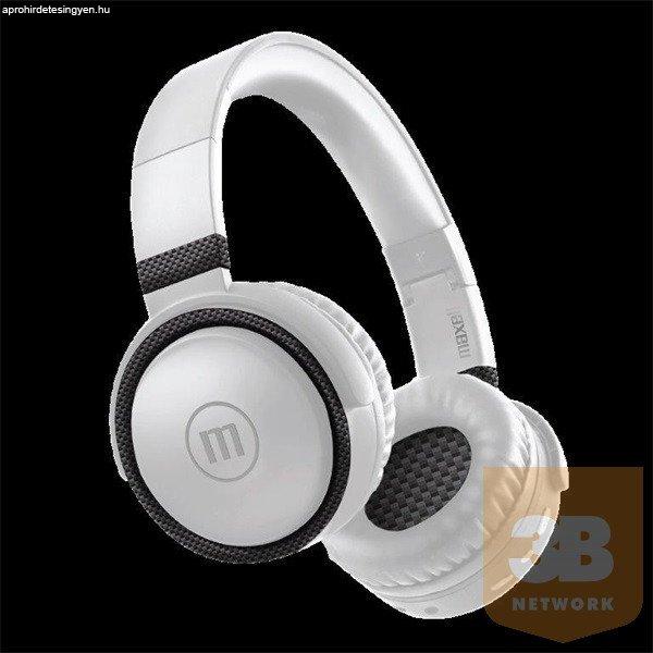 MAXELL Fejhallgató, BT-B52, headset, integrált mikrofon, Bluetooth & 3.5mm
Jack, Fekete-fehér