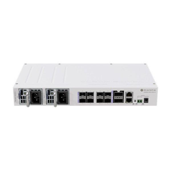 LAN/WIFI MikroTik CRS510-8XS-2XQ-IN rackbe szerelhető switch, 2x100Gbit QSFP28,
8x25Gbit SFP28 port, redundáns táp