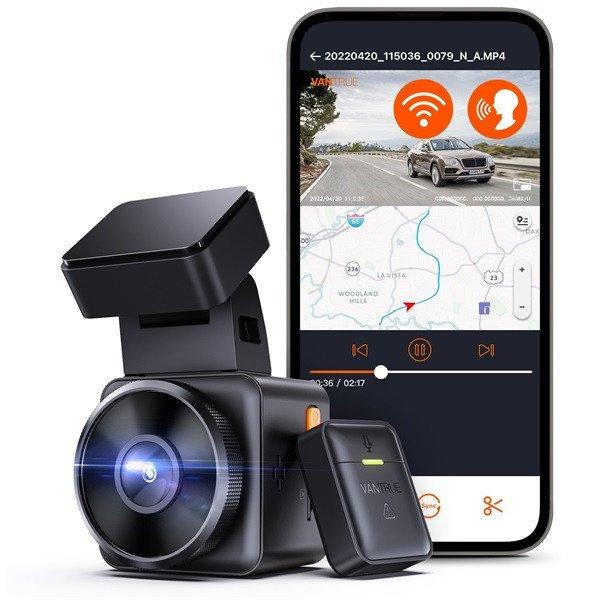 Vantrue Dash Cam - E1 (WiFi+GPS autóskamera, 1944p, HDR, Hangutasítás,512GB
MicroSD támogatás,veznélküli távirányító)