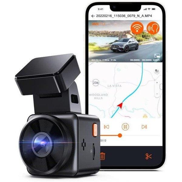 Vantrue Dash Cam - E1 Lite (WiFi+GPS autós kamera, 1080p, HDR, Hangutasítás,
512GB MicroSD támogatás)