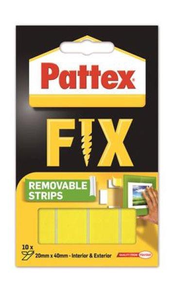 Ragasztócsík, kétoldalas, visszaszedhető, 20 x 40 mm, HENKEL "Pattex
Fix"