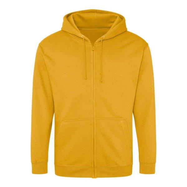 Just Hoods cipzáros kapucnis férfi pulóver AWJH050, Mustard-S