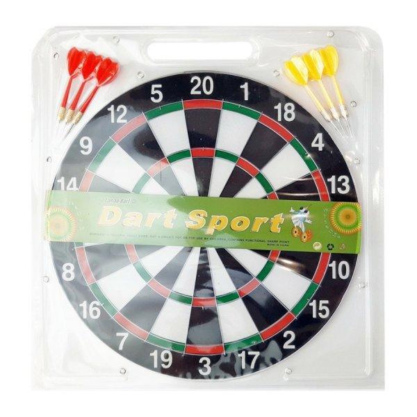 Hagyományos 2 oldalas Darts tábla szett 6 dart nyillal PRO-Sport